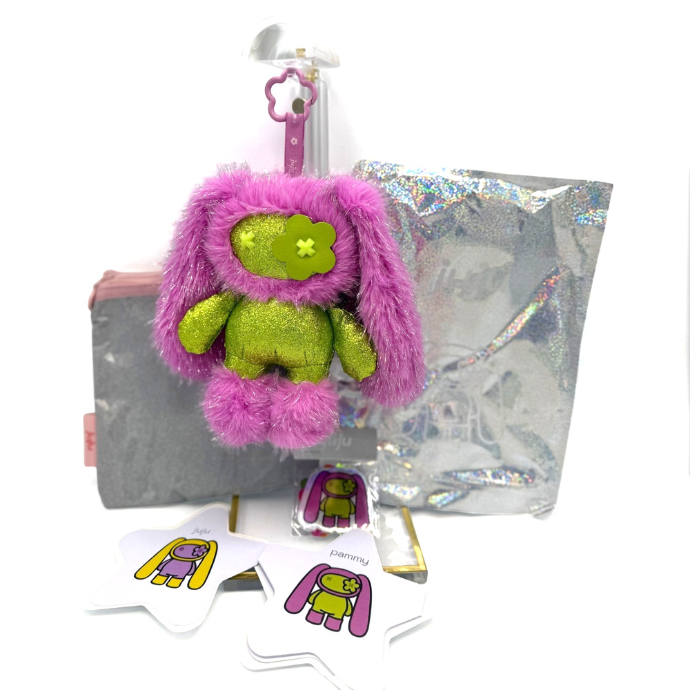 CJ Hendry Juju Pammy Plush Pink Green Sparkle Sold Out Rare